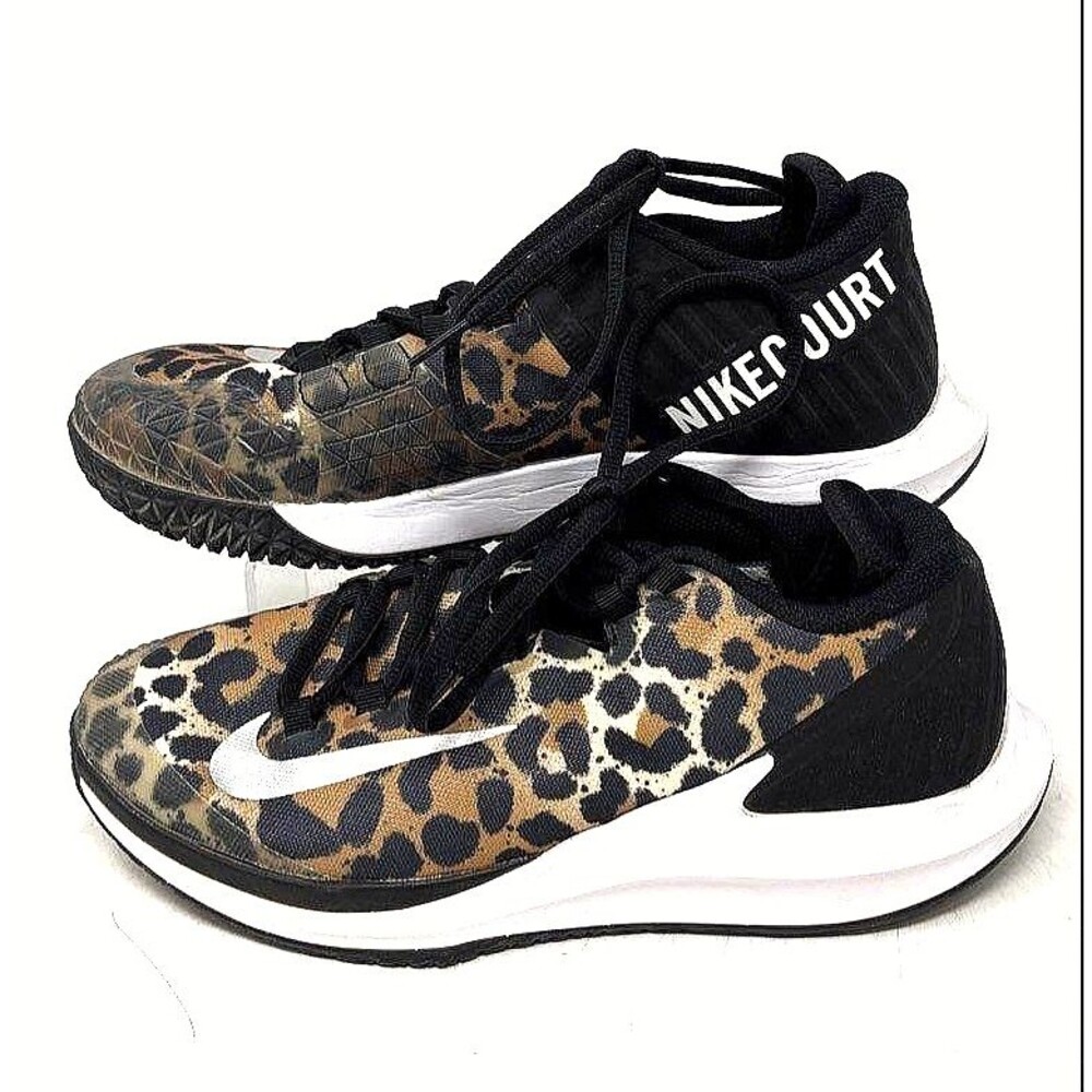 Nike Women's Air Zoom Zero HC Cheetah Print Brown Mesh Tennis Shoes Sz 8.5